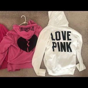 Pink zipup jacket/hoodie